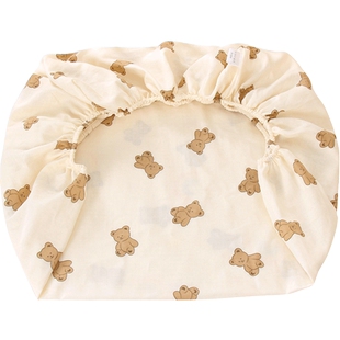 婴儿床笠纯棉a类夏季双层纱布床单宝宝床垫套儿童拼接床床罩定制