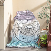 天象星座针织沙发巾北欧盖布全盖沙发垫套罩盖毯单人四季 通用