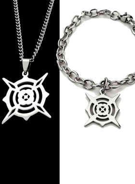 蔚蓝档案/碧蓝档案浅黄睦月光环项链吊坠手链不锈钢材质游戏周边