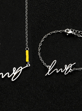 蔡徐坤项链手链不锈钢材质应援色粉丝气质百搭生日礼物饰品配饰