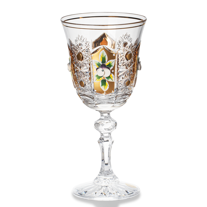 bohemia捷克描金欧式风水晶杯