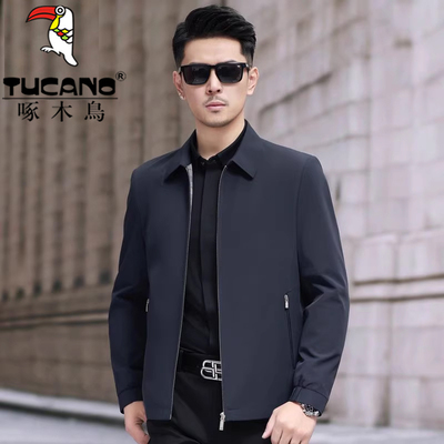 啄木鸟中老年翻领爸爸装夹克男