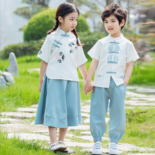 儿童汉服国学服诗歌朗诵古装六一