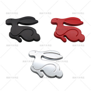 GTI 车贴 高尔夫6 恶兔改装 3D立体兔子金属车标 7代 适用于大众VW