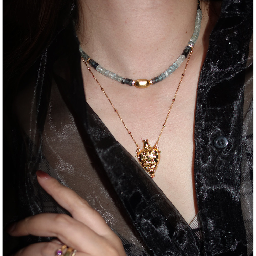 Spirits.浮生浪漫.酒壶银镀金两款可调节项链