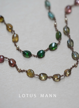 觅霞.ChanceOfAura枫叶限定 碧玺玻璃体编绳项链