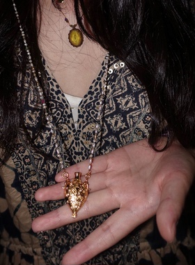 浮生浪漫.珍珠酒壶银镀金两款可调节项链