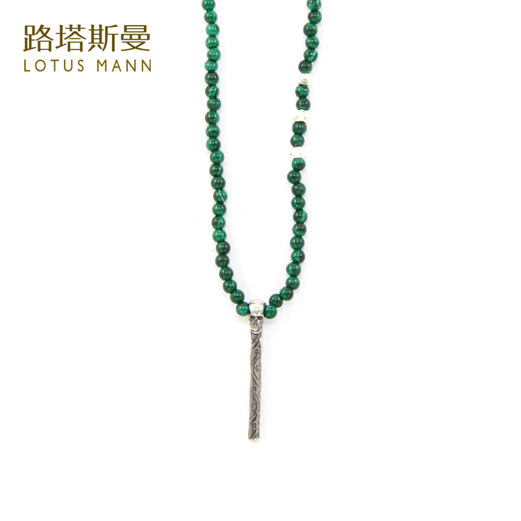 孔雀石5月生辰石多款红纹石项链