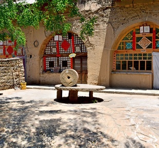 快手抖音主播直播拍段子视频背景布农村农家院陕北窑洞3D挂布405