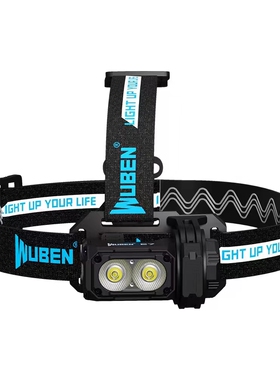 wuben E7 户外强光头灯led钓鱼超亮1200流明长续航夜钓登山照明灯