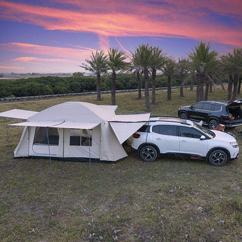 苏动户外帐篷二室露营天幕车载帐篷车尾帐防雨防风轻奢公园帐篷