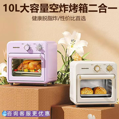 大宇烤箱空气炸锅一体机家用新款可视多功能10L大容量迷你小烤箱