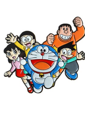 哆啦A梦金属胸针 机器猫烤漆叮当猫徽章 日系动漫胖虎书包配饰Pin