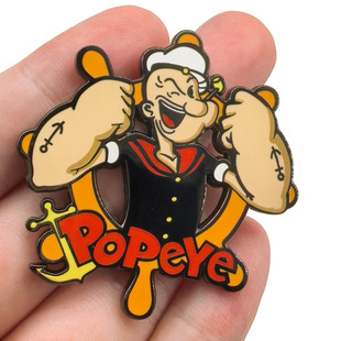 大力水手波派金属胸针 动画书包士气章波比徽章pin 美国经典