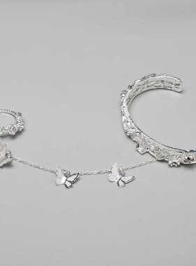 天官赐福古风漫展蝴蝶戒指手链