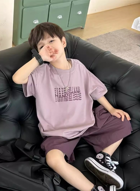 男童夏装套装2025新款痞帅童装