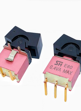 SH NE80-R 3脚3档单边复位NER8016PB弯脚卧式镀金脚切换开关船型