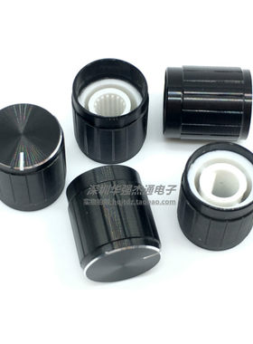 黑色铝合金编码器旋钮15*17MM电位器 波段开关帽 花轴孔 半轴孔