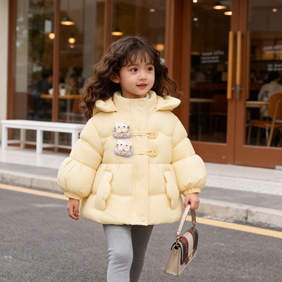 婴幼儿棉服女孩冬季加绒加厚外套