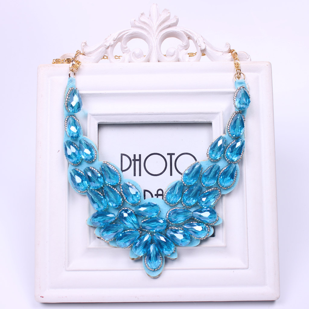 KOREAN FALSE COLLAR EXAGGERATED NECKLACE WOMENS NEW SWEATER CHAIN SHORT NECKLACE DECORATED FALSE COLLAR FASHION NECKLACE