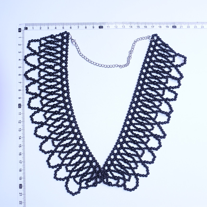 HOT SELLING NEW FANCY HOLLOW PEARL FALSE COLLAR PEARL NECKLACE SHORT CLAVICLE CHAIN HANDMADE BEADED NECKLACE B15