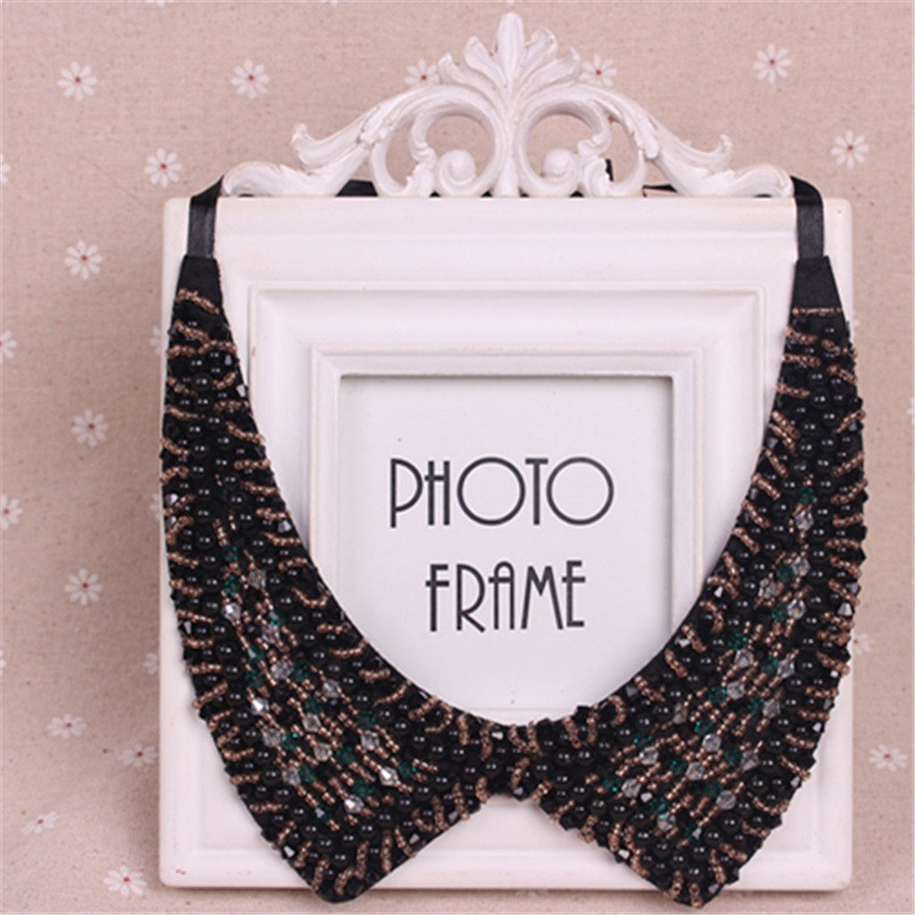 2019 NEW KOREAN JEWELRY COLORFUL BEADS GORGEOUS AND VERSATILE LADY FAKE COLLAR SHORT COLLAR