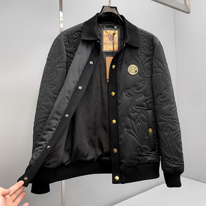 022P3852025秋冬高端重工艺刺绣款翻领棉服