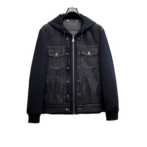 817P450 25冬新款 90%白鸭绒牛仔拼接微阔羽绒服  控598图片