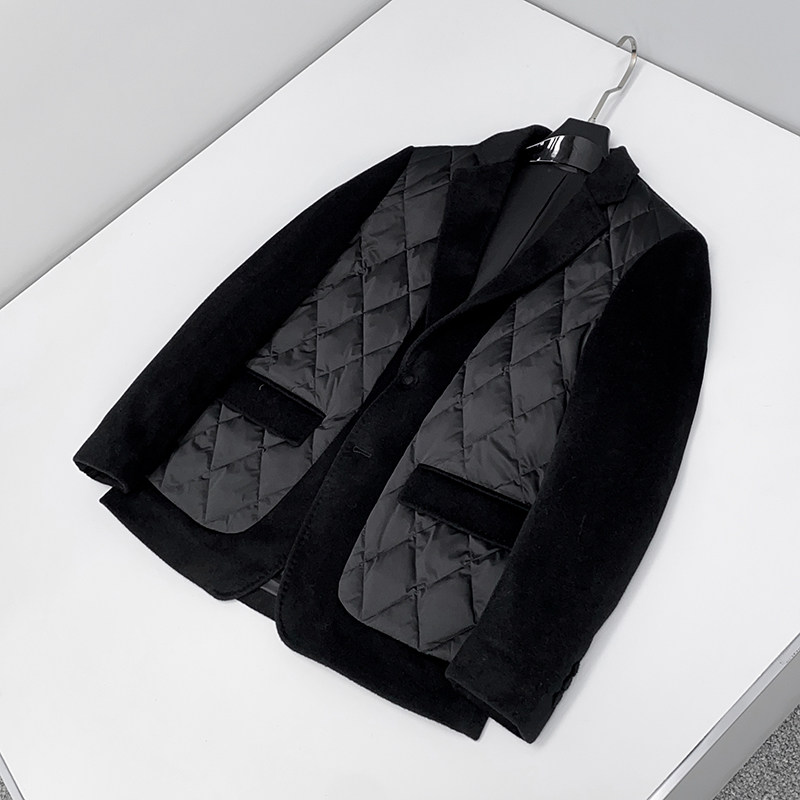 25983P43025冬季新款90%鹅绒羊毛小西装羽绒服控658,男装西服套装,钱塘2019