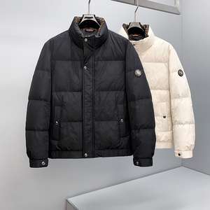 1811P365 25冬季新款 90%白鸭绒提花立领休闲羽绒服 控599图片