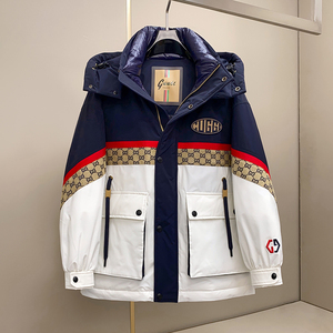 24957P575 24冬季新款90%白鸭绒一手长微阔可脱卸帽羽绒服 控758图片