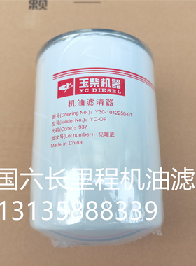 Y30-1012250-01东风多利卡国六机油滤芯玉柴长里程Y30 Y24 YM4100