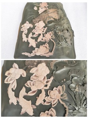 攀枝花苴却砚厂家直销花鸟摆件加龙大师作品文房四宝歙砚端砚洮砚