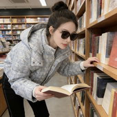 连帽加厚保暖运动个性 Awake girl智慧奢华美少女羽绒服女短款 外套