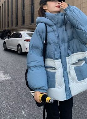 Awake girl美少女品牌羽绒服女中长款连帽加厚保暖运动个性外套