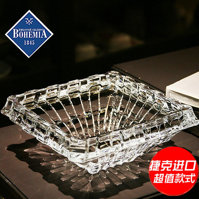 捷克进口BOHEMIA大号平底水晶玻璃果盘水果盘干果盆果斗摆件送礼,家居饰品,果盘/果篓,淘宝优惠券,粉丝福利购,淘宝优惠卷