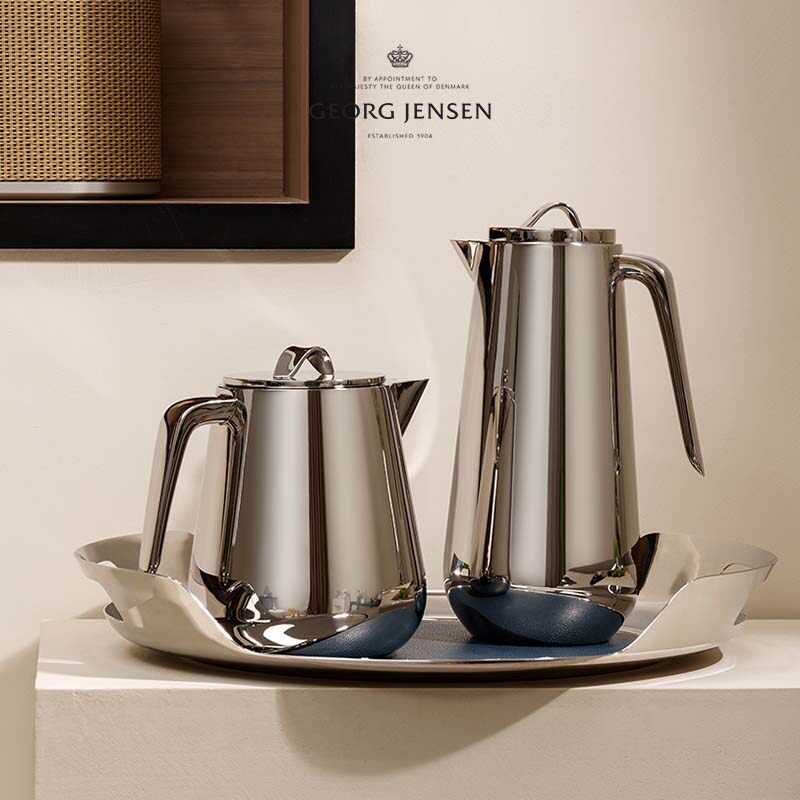 georg jensen乔治杰生保温壶茶勺不锈钢泡茶器泡茶壶冷水壶杯垫