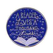 reader book lives brooch for thousand gifts pins