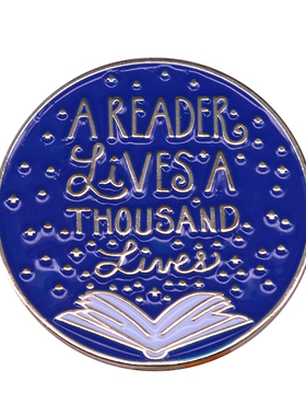a reader lives a thousand lives brooch gifts for book pins
