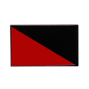 Anarchy Anarcho-Communism Anarcho-Syndicalism Flag Pin Badge