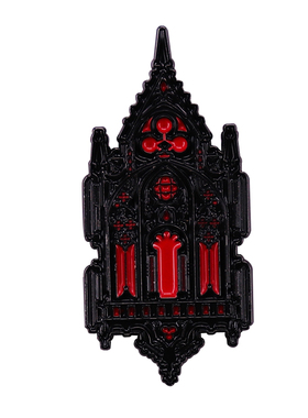 Gothic church brooch Mysterious architectural badge
