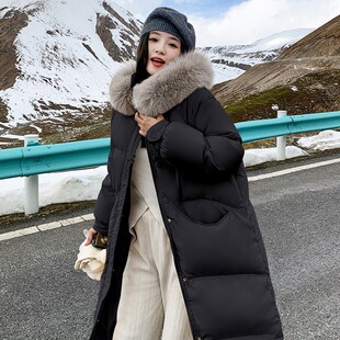 白灵儿羽绒服女中长款2025年新款爆款时尚韩版设计感冬季加厚过膝