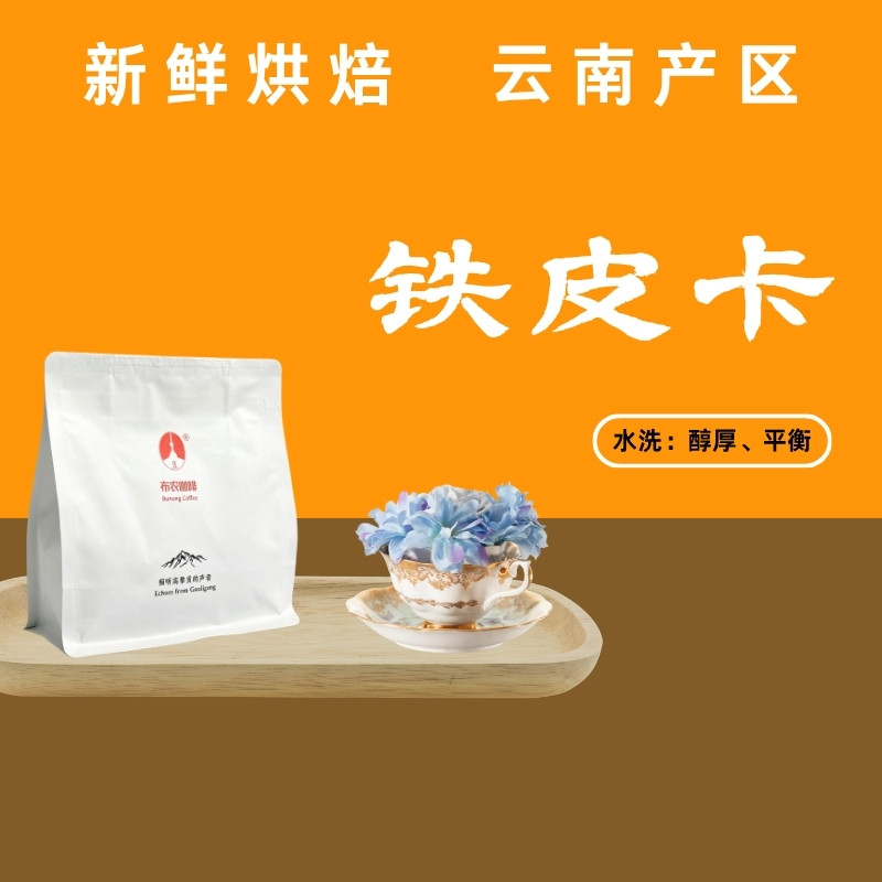 水洗铁皮卡云南小粒咖啡豆