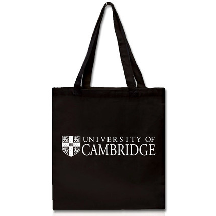 剑桥大学帆布袋 Cambridge购物帆布包纪念品环保手提袋女中号拉链