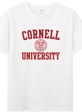 康奈尔大学T恤Cornell University班服短袖圆领纪念衫男女校服