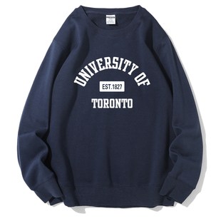 多伦多大学卫衣UT套头University of Toronto 圆领U of T加绒潮长