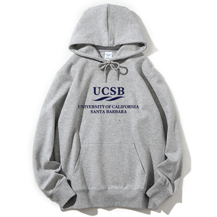 UCSB加州大学圣塔芭芭拉分校UC Santa Barbara卫衣套头季加绒情侣