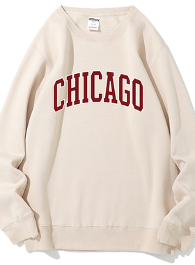 芝加哥大学 UChicago芝大U of C留学生校园文化套头圆领加绒卫衣