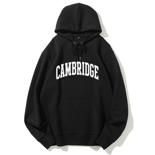 剑桥大学卫衣抓绒连帽套头Cambridge卫衣印花纪念品毕业班服加厚