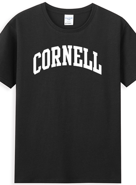 夏季康奈尔大学T恤班服短袖圆领Cornell University纪念衫男女